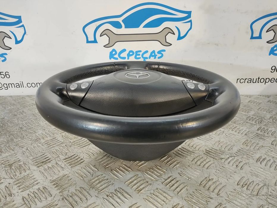 VOLANTE GUIADOR COMPLETO MERCEDES SLK R171 PELE MULTIFUNÇÕES AIRBAG