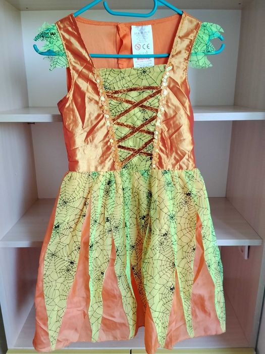 Strój przebranie kostium czarownica dynia Morrisons 122 128 karnawał halloween