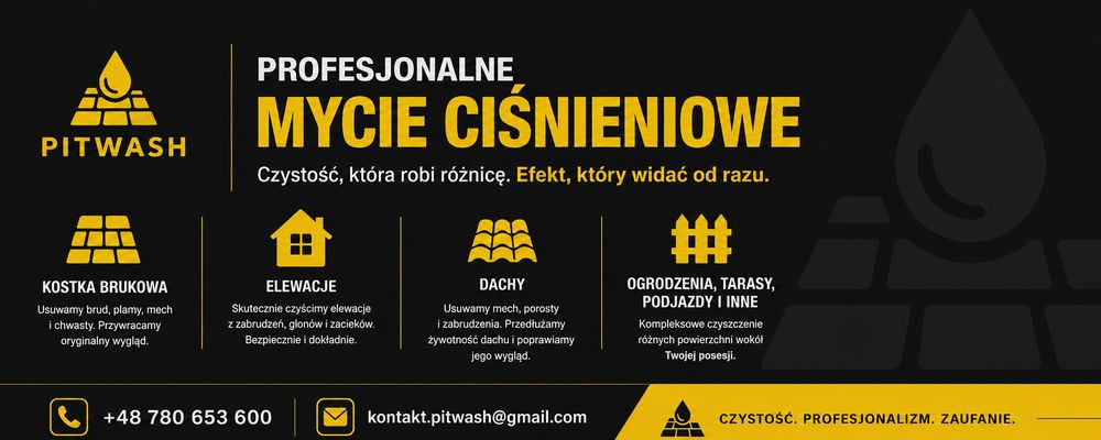 Mycie Kostki Brukowej | Elewacji | Dachów | Tarasów | PIT WASH