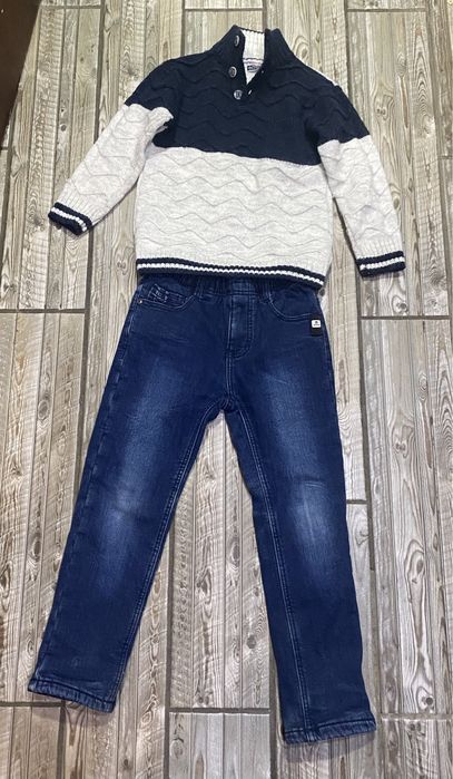Набір (зима)теплі штани і светр  на хлопчика в хорошому стані