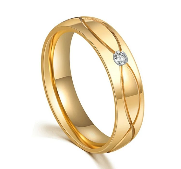 Aliança namoro - compromisso - casamento em ouro laminado 18K