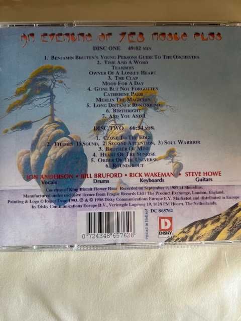 Yes: Anderson, Bruford, Wakeman, Howe An Evening CD Duplo