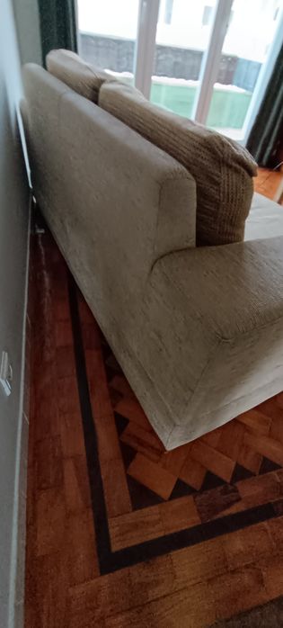 Sofá 190 veludo beige