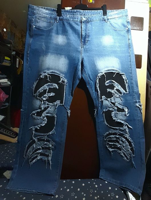 Ого-го какой размерчик Мужские широкие новые джинсы батал 6XL