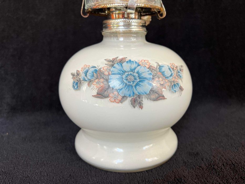 Lampa Naftowa Ceramika Vintage Antyk