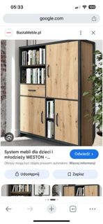Komplet mebli weston komoda szafa regał