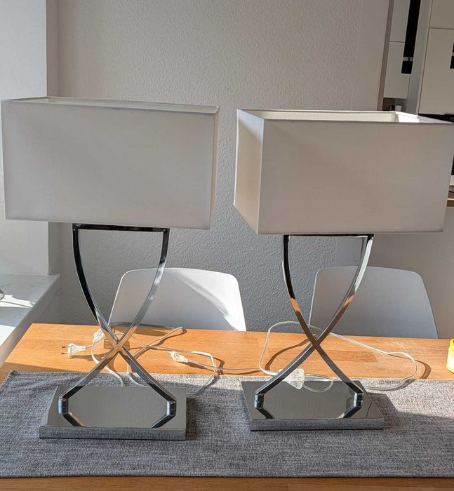 Komplet 2 nowoczesnych lamp stołowych / nocnych