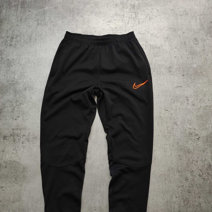 MĘSKIE Spodnie Dresowe Czarne Śliskie Nike Dri-Fit Trening Football