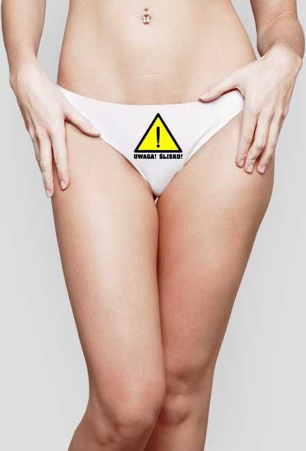 Uwaga, ślisko - Bielizna - majtki, stringi z nadrukiem