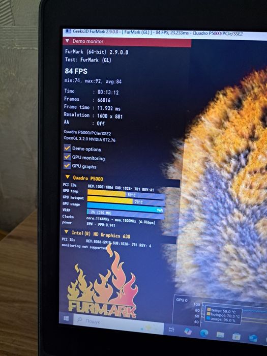 Dell Precision 7720, i7-7820hq, Quadro P5000, 32/500Gb, 17.3"