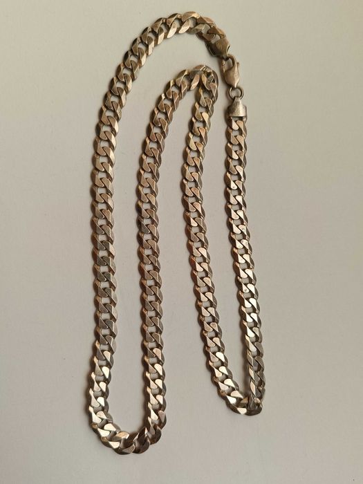 SREBRNY GRUBY ŁAŃCUSZEK - 38,5 gram, pr 925, 60cm,