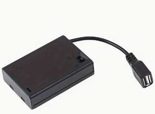 Caixa bateria pilhas USB
