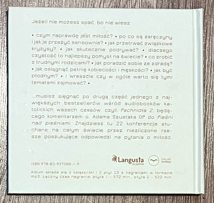 Dwie płyty CD „Pachnidła 2” o. Adam Szustak