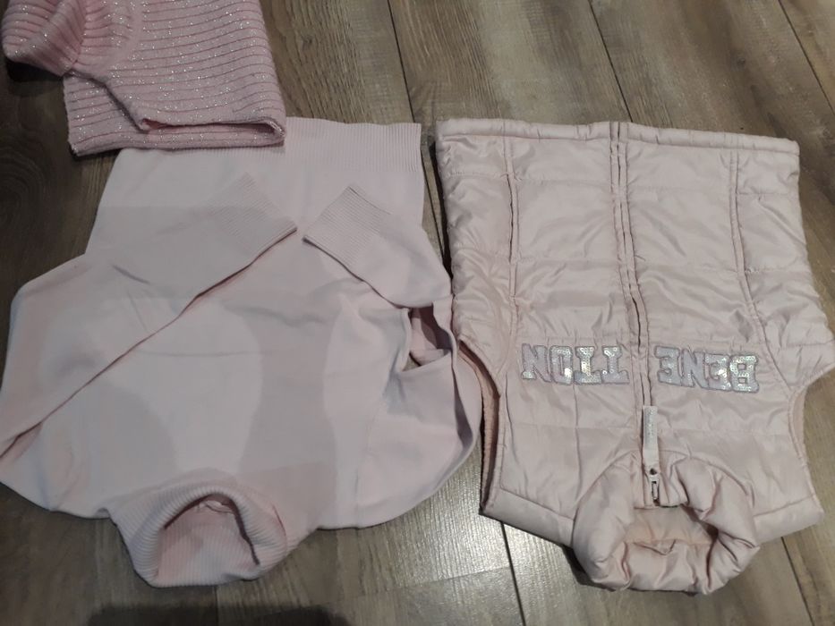kamizelka benetton bezrękawnik rozm 116/122 cekiny