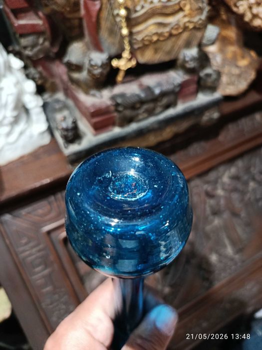 Garrafa Romana Vidro irisado Antigo 15,5 cm