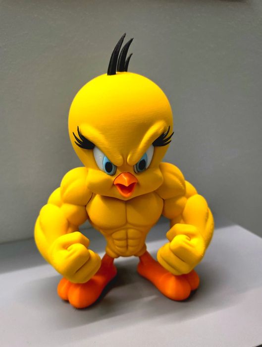 Figura decorativa inspirada no Piu piu musculado - 22cm