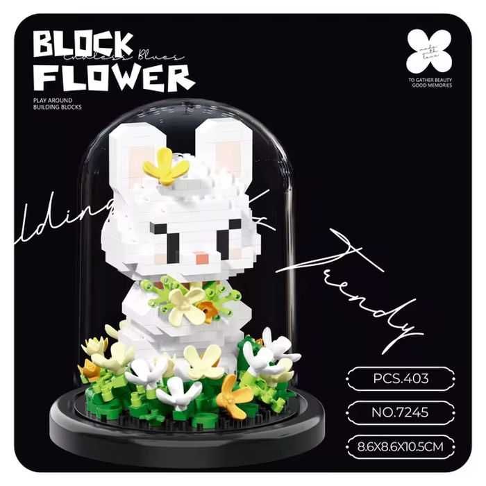 Зайчик, Котик, Медведик, Лисичка в Колбе Колбі квіти сумісни Лего Lego