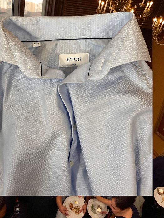 Eton roz. M męska błękitna koszula