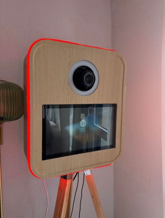 Cabine fotográfica profissional de madeira - Cabine de selfies