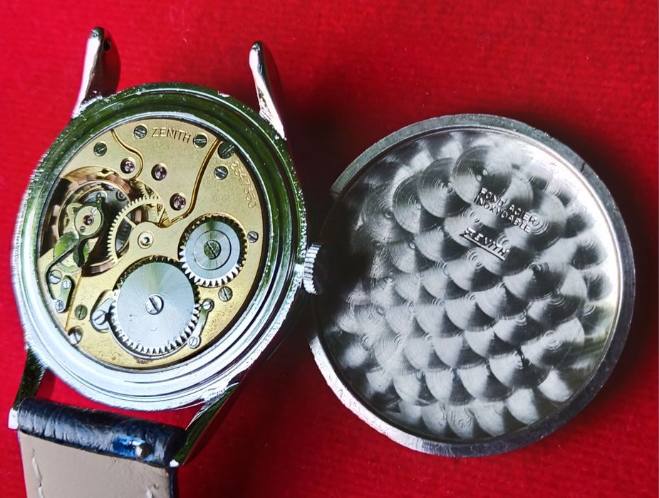 Zenith 35mm odnowiona tarcza i koperta. Zegarek jak nowy.