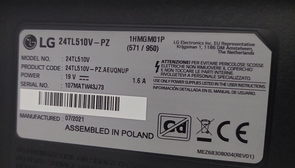 Tv lg 35x55 em bom estado