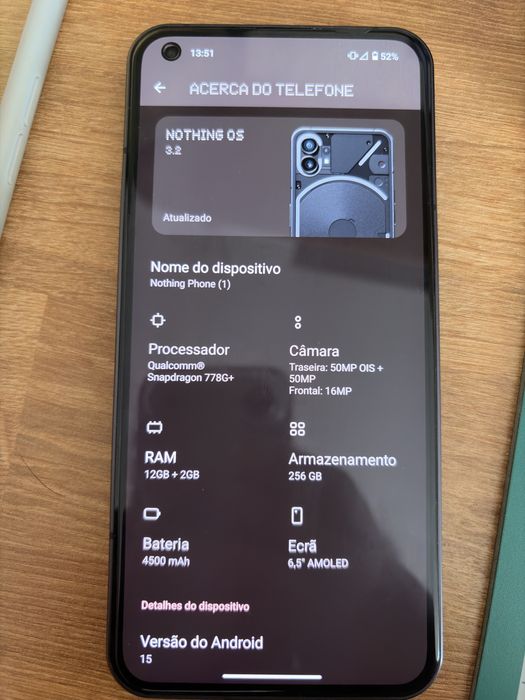 Nothing phone 1  12gb ram 256 memoria