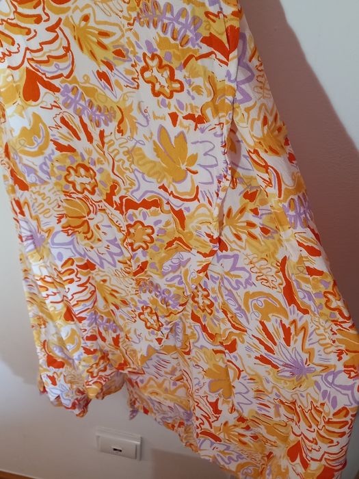 Vestido longo lefties com padrão