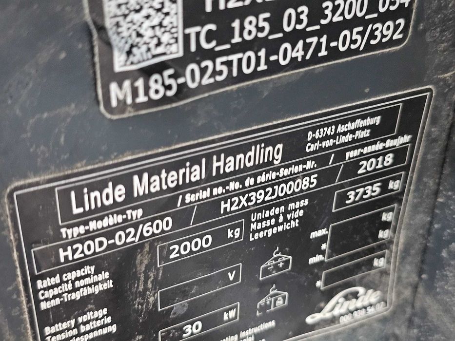 Wózek widłowy Linde H20D-02/600 DIESEL Triplex 5363h Kabina