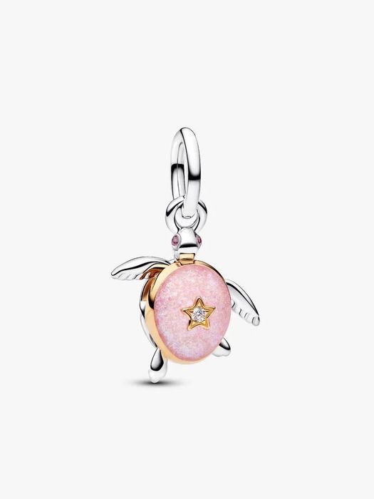 Pendente Tartaruga Marinha Rosa Pandora Club 2026 Prata Lei 925 Nova