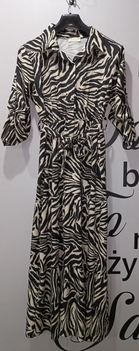 Sprzedam sukienkę długa. Zebra.