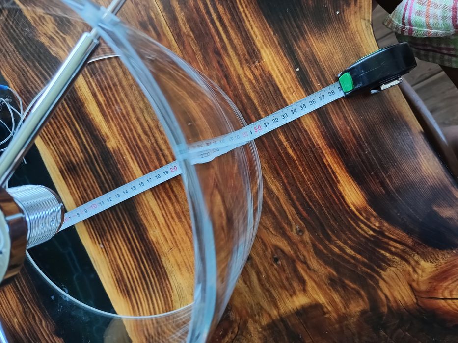 Lampa żyrandol wisząca szklana duża