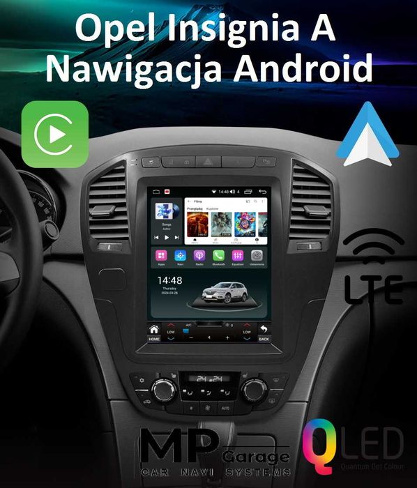 Radio Nawigacja Opel Insignia Android CarPlay 4/32 Qled Tesla LTE