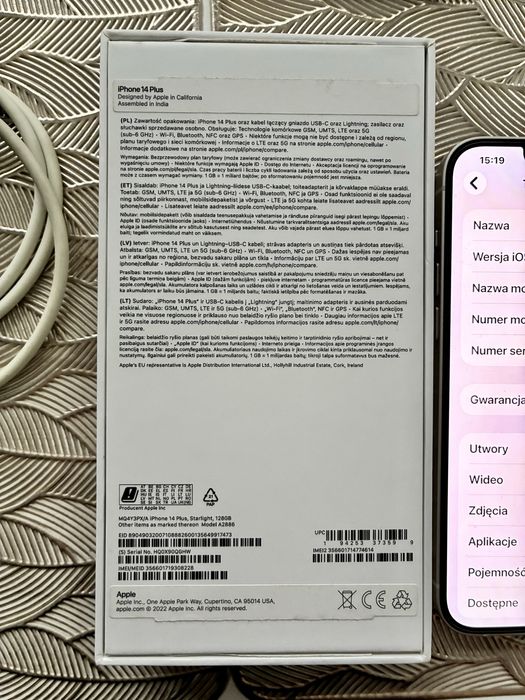 iPhone 14 Plus 128GB Starlight | Jak NOWY |