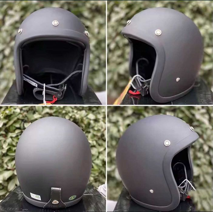 Kask r S Jet SLIM retro NOWY czarny mat-na skuter typu Vespa