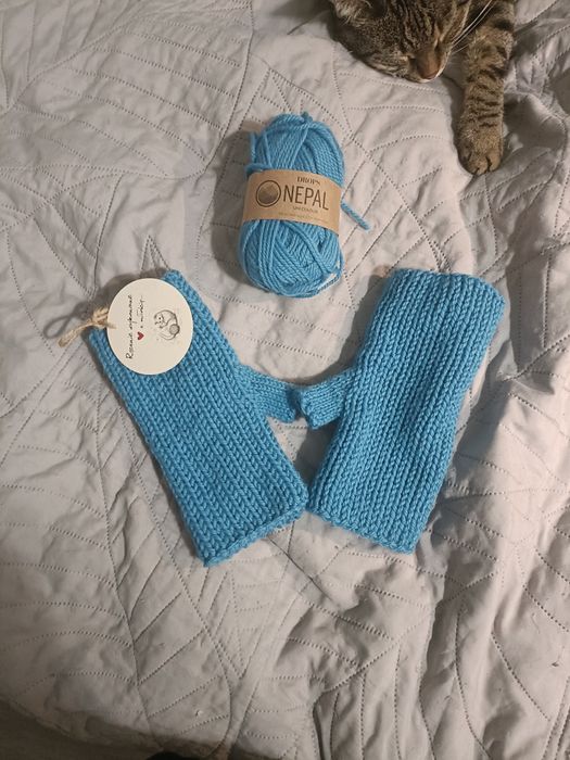 Mitenki bez palców Hand made