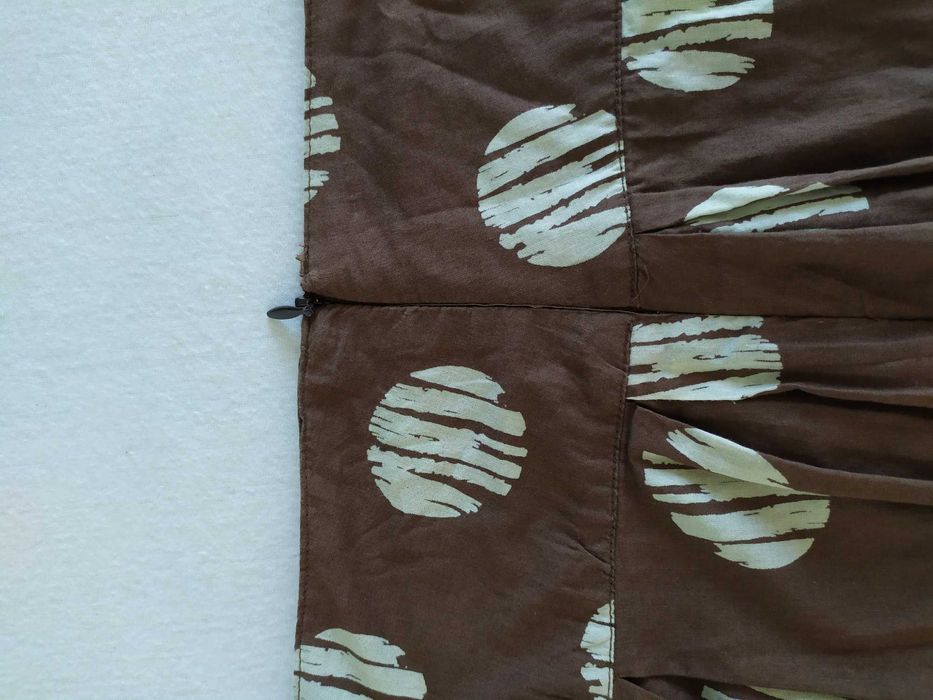 Spódnica brązowa marki TU rozmiar 40 na lato na co dzień do pracy