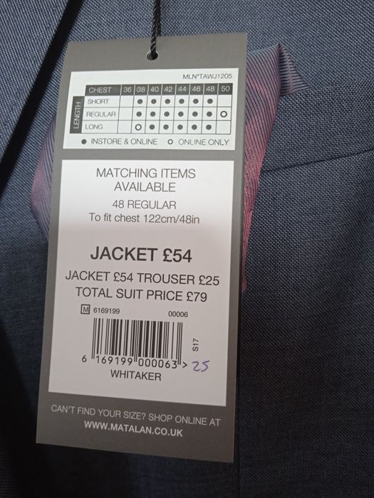 Пиджак мужской Tailor and Wright , размер 48 r