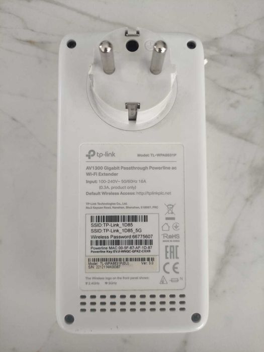 AV1300 Gigabit Passthrough Powerline ac Wi-Fi Extender