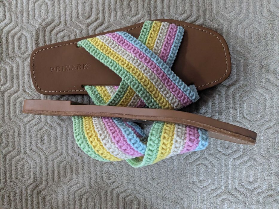 Primark klapki plecione multikolor rozm. 38