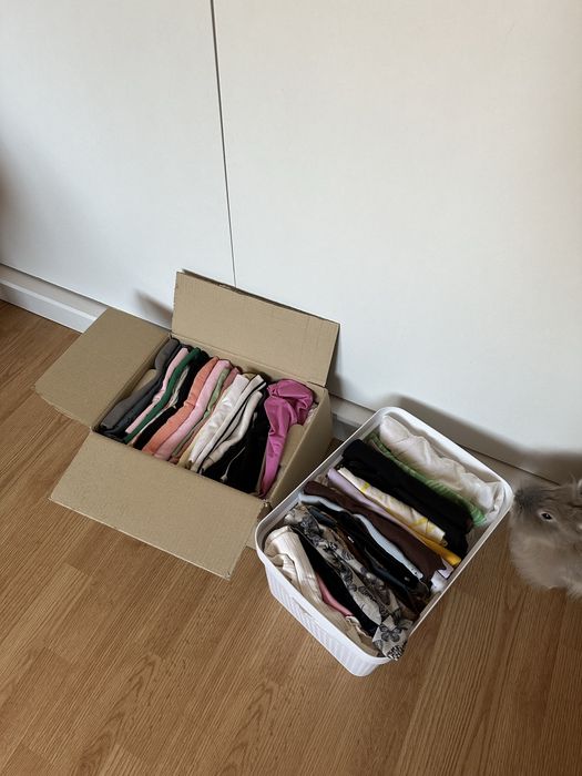 paczka bluzka koszula tshirt basic paka ubrań mix na odsprzedaż