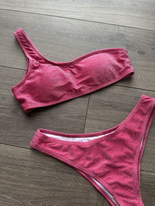 Купальник люрекс на одне плече