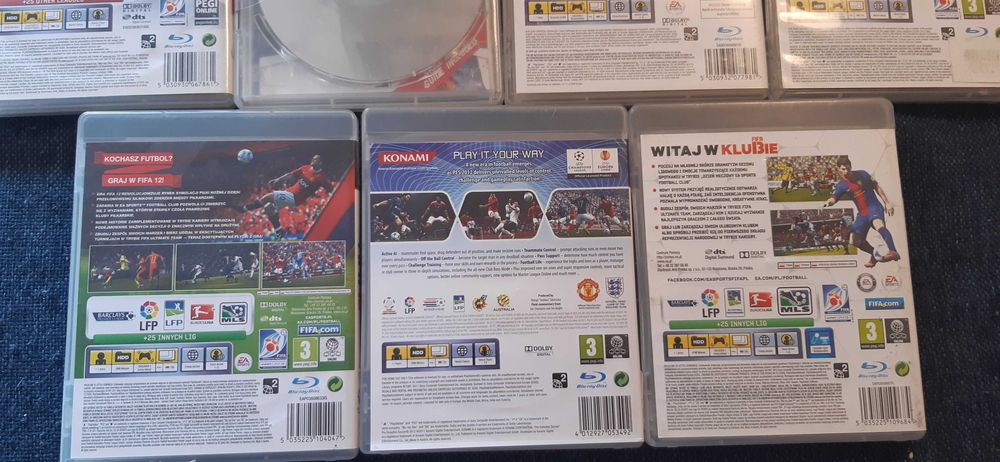 duży zestaw gier fifa na ps 3 plus pes