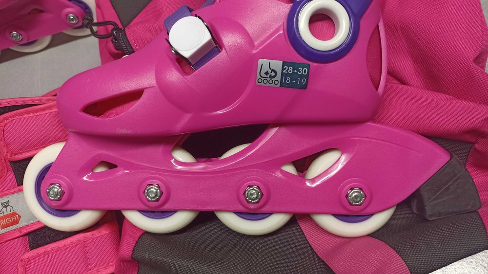 Patins em linha Olexo 28-30 com todas proteções e saco