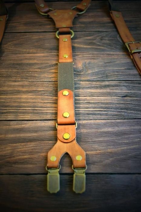 Підтяжки шкіряні ручної роботи