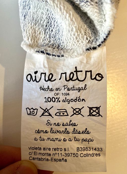 Camisola aire retro às riscas XS