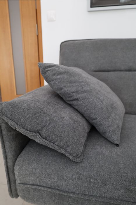 Sofá cama - cinzento (como novo)