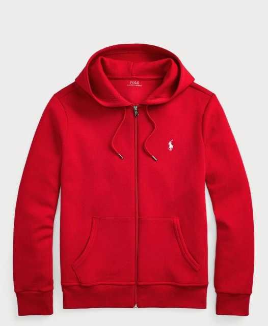 Czerwona Bluza Ralph Lauren z Suwakiem