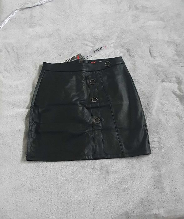 NEW skórka mini spódniczka metki czarna DAYSIE S M L 36 38