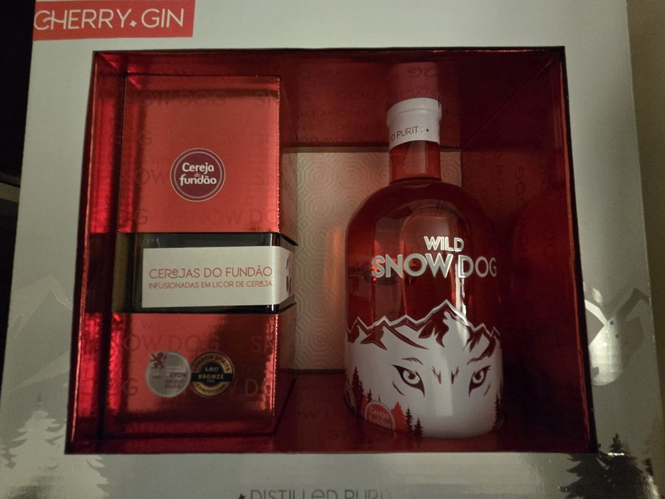 Pack Wild Snow Dog Cherry Gin com boião de cerejas