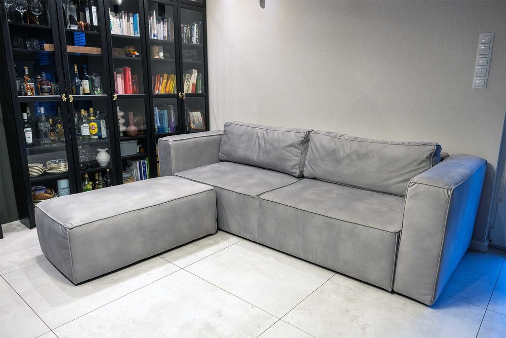 Kanapa z funkcja spania MocoHome - kanapa + pufa